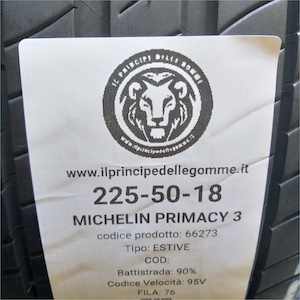 MICHELIN PRIMACY 3 225/50R18