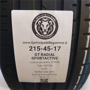 GT RADIAL SPORTACTIVE 2 215/45R17