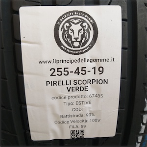 PIRELLI SCORPION VERDE 255/45R19
