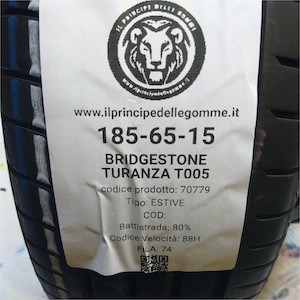 BRIDGESTONE TURANZA T005 185/65R15