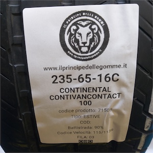 CONTINENTAL CONTIVANCONTACT 100 235/65R16C