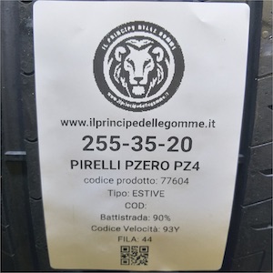 PIRELLI P ZERO PZ4 255/35R20